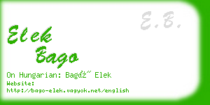 elek bago business card